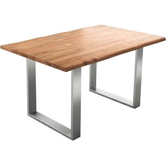 Delife Live-Edge Solid Wood Table Acacia Frame Narrow Tree Table