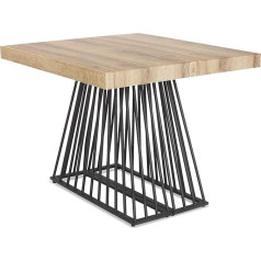 Menzzo Factory Extendable Table, Metal, Wood/Black, One Size
