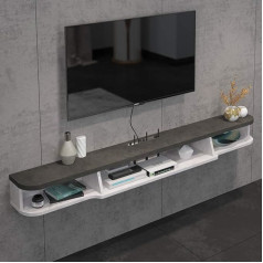 Pmnianhua Floating TV Unit, Wall Mounted TV Cabinet, Floating Shelves Under TV, Modern Entertainment Media Console, Large Storage TV Bench for Living Room and Office (120cm)