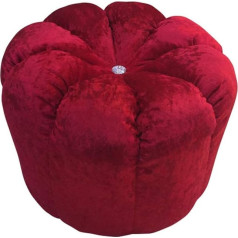 Zhdlj Recliner Stool Round Footstool Pouf Padded Leg Rest Solid Wood Maximum Load 160 kg Perfect as a Stool or Side Table on Patio and Balcony