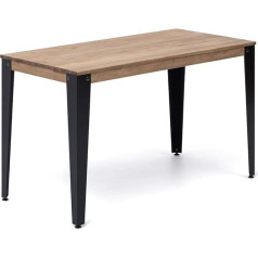Ds Dropshipping Lunds Vintage Industrial Table Black 140 x 80 75 cm