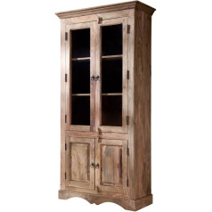 Massivmoebel24.De Colonial style solid sheesham furniture Grey Showcase Rosewood Oiled Solid Wood Robin # 47
