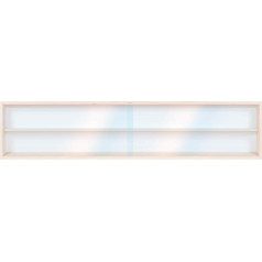 Alsino V-130.2A HO & N Regal H0 Display Cabinet 130 cm 2 Compartments with Grooves