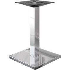 Ggmmöbel GGMMÖBEL Madrid Table Frame for Dining Table, Desk, Table Legs, Stainless Steel, Table Feet, Base Plate: 45 x 45 cm, Column: 8 cm, Total Height: 72 cm