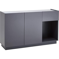 Trendteam Smart Living - Sideboard Chest of Drawers Cabinet - Living Room - Luca - Assembled Dimensions (W x H x D) 138 x 83 x 40 cm - Colour Grey Matt - 330002000