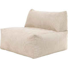 Icon Tetra Recliner Chair Bean Bag Modular Floor Sofa Fine Cord Bean Bag Sofa Beige Large Bean Bag for Adults with Filling