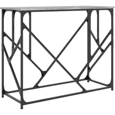 Makastle Konsolentisch Flurtisch Dekotisch Wohn- und Schlafzimmer Standregal Beistelltisch Sofatisch Eingangstisch hinter Sofa, Grau Sonoma 100x40x80 cm Holzwerkstoff