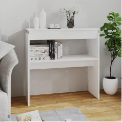 Tidyard Console Table, Side Table, Hallway Table, Decorative Table, Sideboard, Entrance Table, Coffee Table, Narrow Wooden Table, Small Exhibition Table, Sofa Table for Living Room, Hallway, White, 80