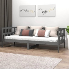 Zeyuan 820219 Day Bed Grey Solid Pine 90 x 190 cm, Sofa Bed, Sofa Bed, Sofa Bed, Teenager's Bed, Bed Frame, Bed Couch
