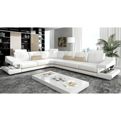 Bullhoff By Giovanni Capellini Stuttgart Sofa Couch Leather White L Shape