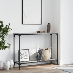CIADAZ Konsolentisch Grau Sonoma 101x30,5x75 cm Holzwerkstoff, Console Table, Kommode, Beistelltisch, Wohnzimmertisch, Beistellregal, Medienkonsole, Seitentisch - 837705