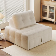 Zyrb-2020 Schlafsofa Couch, Umwandelbares Klappschlafsofa – Schlafsessel mit Kissen, Schlafsesselbett for Wohnzimmer/Wohnheim/Gästenutzung/Heimbüro/Wohnung, Einzelbettgröße ,Klappbares Schlafsofa für Platzerspa