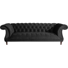 Max Winzer Ivette 3-Seater Sofa Velvet Velour Black