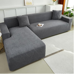 ‎Wultnicew WULTNICEW Sofa Cover, Sofa Protector, 3-Seater, Sofa Cover, Stretch Sofa Cover, Throw, Universal Couch Cover, Corner Sofa for L Shape, Requires Two Couch Covers (3-Seater, Dark Grey)