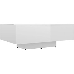 Vidaxl Coffee Table Modern Design Side Table Living Room Table Coffee Table Sofa Table Tea Table Living Room High Gloss White 85 x 55 x 31 cm Wood Material