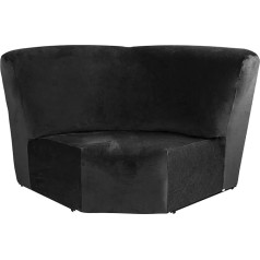 ‎Eurhowing Stretch Corner Sofa Cover 1 Piece Velvet Corner Couch Cover Sofa Cover Sectional Lounger One Piece Sofa Slipcover L Shape Sofa Couch Additional Seat Soft with Elastic Bottom Black