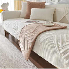 Uyeoco Sofa Cover/Couch Cover L Shape 3/2/4-Seater Corner Sofa Velvet Sofa Protector Non-Slip Reversible Sofa Throw Sofa Protection for Furniture Cover (Colour: A, Size: 110 x 240 cm)