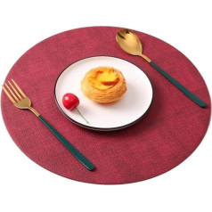 ‎Ginton Esstischmatten, Tischsets, Tischsets-Set, 2 Stück Leder-Tischset, rund, wärmeisolierend, Geschirr-Pad, Heim-Esstischmatte (Farbe: G) (Color : B)