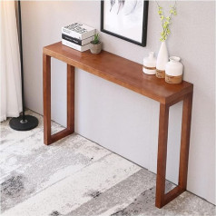Nizame Solid Wood Sofa / TV Console Table Top Shelf Traditional Accent Table for Living Room, Entrance Area and Bedroom (Colour: Walnut, Size: 100 x 35 x 85 cm)