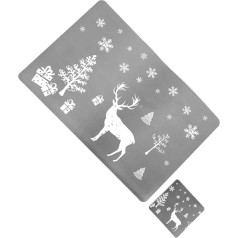 Pretyzoom 12-teiliges Set Tassenuntersetzer Weihnachtliche Essmatten Weihnachts-essmatte Weihnachtsuntersetzer Weihnachtsschmuck Küchentischmatten Weihnachten Tischset