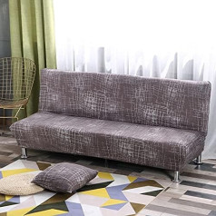 Oofaywfd Clic Clac Sofa Cover Without Armrests 3/2-Seater Elastic Sofa Cover Couch Cover Foldable Sofa Bed Cover (Colour: N, Size: L (185-210 cm))