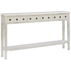 Powell Furniture Sadie Cream Long Console Table with Storage Space, Wood, Cream, One Size