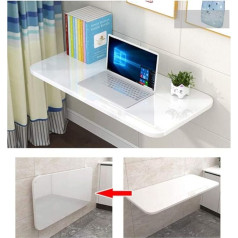 Wandklapptisch Weiß, Drop-Leaf-Klapp-Esstisch für kleine Räume, Computertisch, umwandelbarer Schreibtisch, 40 * 60 cm/15,5 * 23,5 Zoll
