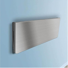 Siocnieqae Wall-Mounted Folding Table, Kitchen Dining Table, Wall Mounted Folding Table, Computer Desk, 304 Stainless Steel, Load Capacity 150 kg, Foldable Design, with Support Tube, Drilling Installation Method