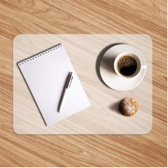 Blemo Kunststoff-Tischsets, 4er-/6er-/10er-Set, Tischsets, hitzebeständige Tischsets, Esszimmermatten for Tisch, Esszimmer, Küchenzubehör (Color : White, Size : 6PCS 45X30CM)