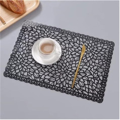 ‎Anvali Placemat Set, Dining Table Mats, Dining Table Decorations, Kitchen, Placemats, Coasters, 6-Piece Placemat, Festive Housewares (Color : A, Size : 45 * 30 cm) (Color : A)