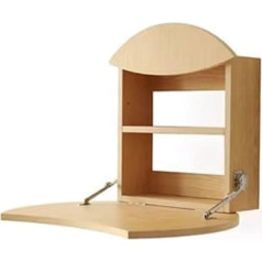Gliget Wandmontierter Klapptisch, einfacher Schreibtisch, Wand-Kosmetikaufbewahrung, Haushalt, kleines Haus, Wand-Multifunktionskommode (Color : Beige)