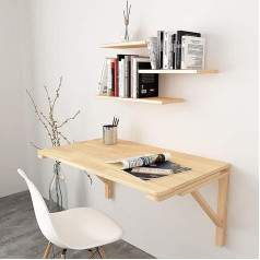 Kitchen Holzklapptisch, an der Wand montierter Klapptisch, Computertisch, Faltbarer Multifunktions-Esstisch, Arbeitszimmer, Schreibtisch mit doppelter Unterstützung, Beistelltisch, Bock-Schr