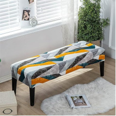 Highdi Bench Protective Cover Universal Chair Cover for Bench, Bench Cushion Covers, Dining Seat Cover, Bench Cover for Dining Room, Removable Bench Slipcover, Washable Seat Cover (Classic Style, 4 Pieces)