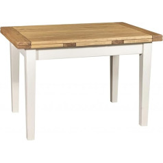 Biscottini Extendible Dining Table Made in Italy 120 x 80 cm Solid Wood Kitchen Table Extendible