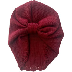 BABYONTOP AKKO Turban Lussy – Strickwolle Merinos Made in France – Turban für Babys, Mädchen, Stirnband für Neugeborene, Mütze für Kinder, Mädchen, Baby Turban