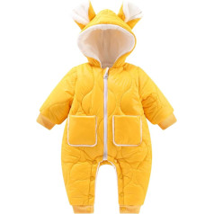 Newborn Baby Romper Jumpsuit Winter Warm Snowsuit Newborn Baby Girls Boys Winter Warm Snowsuit Ears with Hood Jumpsuit Down Coat Romper Padded