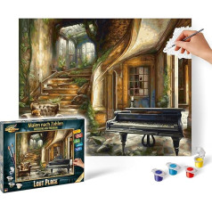 Schipper 609130908 Paint by Numbers - Lost Place - Painting Pictures for Adults, Includes Brush and Acrylic Paints, 40 x 50 cm
