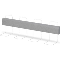 Eulenke Bed Rail 200 cm - Height-Adjustable Bed Guard for Children - 5-Hole Bed Rail with Fall Protection - Suitable for Box Spring Beds and Cot - Bed Edge Protection in Professional Quality
