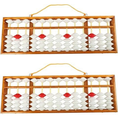 Yangyou 2X Abacus Chinese Abacus Mathematic Education Lehrer Rechner Hängender Abacus Teaching Abacus 58X19cm für Lehrer