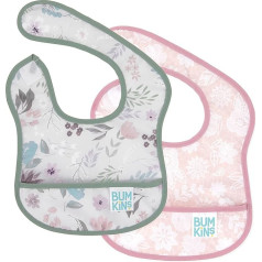 Bumkins Love You Bunches Starterschürze (3-9 Monate), 2er Pack, mehrfarbig