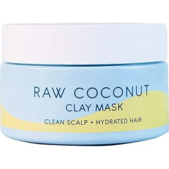 Mermaid + Me The Raw Coconut Clay Mask (200 ml) - Dry Hair Treatment - Coconut Oil & Coconut Water - Moisturising Hair Care - Coconut