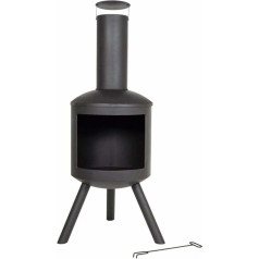 La Hacienda Barola Patio Stove - Patio Stove - Fire Pit for Relaxed Evenings - Outdoor Fire Column - Patio Fireplace - Garden Stove Made of High-Quality Steel 44 x 56 x 126 cm