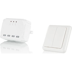 Trust Smart Home 433 MHz Wireless 3-in-1 Built-In Switch Total Power ACM-3500-3 (3500 W) & Smart Home 433 MHz Wireless Double Wall Switch AWST-8802