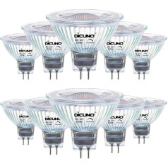 DiCUNO Dimmable GU5.3 LED Bulb 6 W, Replaces 60 W Halogen Spotlight, MR16 LED Spot Warm White 2700 K, 420 LM, GU5.3 LED 12 V, Recessed Spotlight with Bi-Pin Socket, 40° Beam Angle, CRI85, Set of 10
