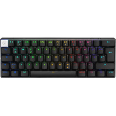 Logitech G PRO X 60 LIGHTSPEED Wireless Gaming Keyboard, Ultra Compact Mechanical 60% TKL Keyboard, Lightsync RGB, Doubleshot PBT Keycaps, Optical Tactile, Windows PC, QWERTZ DE - Black