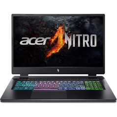 Acer Nitro 17 (AN17-41-R182) Gaming Laptop | 17.3 Inch WQHD 165Hz Display | AMD Ryzen 7 7840HS | 16 GB RAM | 1 TB SSD | NVIDIA GeForce RTX 4060 | Windows 11 | QWERTZ Keyboard | Black