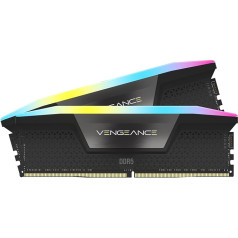 CORSAIR Vengeance RGB DDR5 RAM 32GB (2x16GB) 6000MHz CL38 Intel XMP iCUE Compatible Computer Memory - Black (CMH32GX5M2B6000C38)