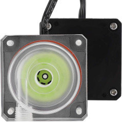 Water Cooling Pump, Integrated Water Pump with 500L/H Water Cooling, 3 Meter Pump Head 4cm Thick PMMA PWM Speed Control, Mute Water Pump for CPU Cooling System