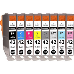 Supply Guy 8 Printer Cartridges Compatible with Canon CLI-42 Multipack for Pixma PRO100 PRO100s