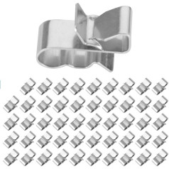 DEWIN Pack of 50 Solar Cable Clips, Stainless Steel for Solar Panel Wire Clips PV Cable Clamp for Trailer Frame Wiring Clips for Boat (23 x 10 mm)